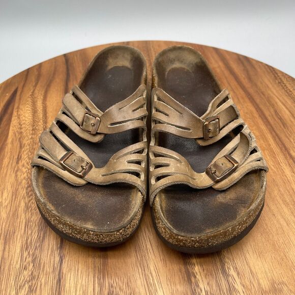 Birkenstock Granada Brown Leather 2 Strap Womens Size 6 / 37 - Picture 2 of 8